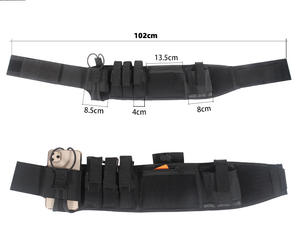 Funda táctica para cinturón para portación oculta, bolsa ajustable para cintura, cinturón de combate indetectable con soporte para teléfono, nailon - Product Image 6