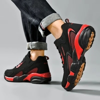 Nouvelles chaussures de marche décontractées pour hommes, en PU respirant, à lacets, semelle en tendon de bœuf résistante aux chocs, pour les voyages et le travail.