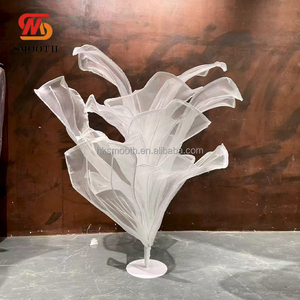 SMOOTH Customized Luxury Organza Giant Silk <b>Flower</b> Table Centerpieces Handmade <b>Artificial</b> <b>Flower</b> for Wedding Banquet - Product Image 2