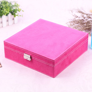 Custom Jewelry Travel Case Jewelry Case Travel Organizer <b>Velvet</b> Pink Jewelry <b>Box</b> Case - Product Image 4