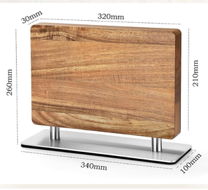 Bloc à couteaux magnétique double face en bois d'acacia de qualité supérieure, sans couteaux, pour la cuisine - Product Image 2