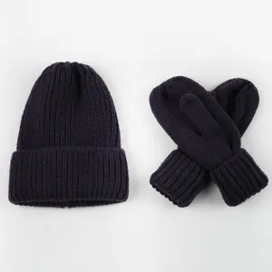 टोपी beanie और दस्ताने mittens उच्च गुणवत्ता कम moq कस्टम लोगो मछुआरे कढ़ाई निर्माता नरम गरम सर्दियों streetwear