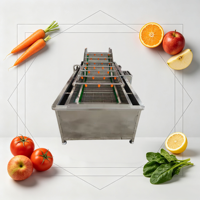 Commerciële energiebesparende bubbelwasmachine voor het reinigen van fruit, groenten en voedselapparatuur