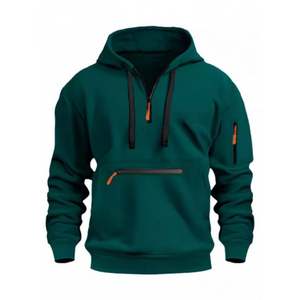 כותנה באיכות גבוהה רוכסן טרי צרפתי-למעלה מ-6xl רקום קטיפה עם דפוס הדפסה באורך ארוך הכתפיים - Product Image 4