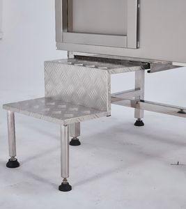 Baignoire pour animaux de compagnie YM-986A en acier inoxydable 304 avec marches antidérapantes et <span class=keywords><strong>porte</strong></span> coulissante, conception surélevée anti-éclaboussures - Product Image 3