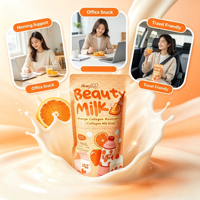 OEM ODM Dear Kitty Glutathione Collagen Milk Drink Powder Fruit Flavor 180g Skin Radiance Support Private Label