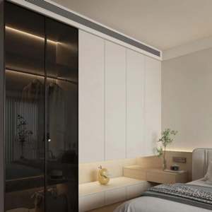 Modern Minimalist Convertible Freestanding Wooden Bedroom Furniture Expandable Closets Glass Doors Home Wall <b>Wardrobes</b> for - Product Image 1