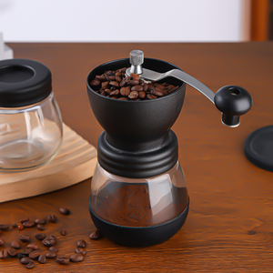 Grinder Manuale Conico per Erbe da 11oz per Uso Domestico, Design Classico con Manico in Acciaio Inox e Barattoli in Vetro - Product Image 5