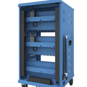 Fabricante <span class=keywords><strong>Precio</strong></span> al por mayor 30 ranuras AC PDU Laptop Gabinete de carga Chromebook Tablet Trollet Cart para equipos educativos - Product Image 6