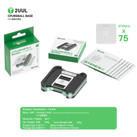 2UUL BH17 CPUREBALL BASE 75-en-1 Kit de pochoirs de rebillage BGA avec plateforme magnétique double face pour la réparation de CPU de téléphone, SSD et cartes logiques