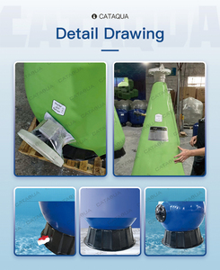 Cône d'aération personnalisé 60m³ à dissolution sous pression, buse d'aération pour aquarium, cône d'oxygénation pour aquaculture RAS - Product Image 6