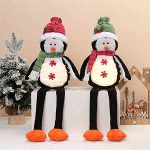 Juego de 2 Pingüinos Navideños Luminosos, Muñecos de Peluche con LED Cálidos para Niños, Regalo de Navidad y Decoración del Hogar - Product Image 2