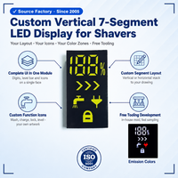 Affichage LED 7 segments personnalisé de haute qualité pour rasoir, panneau d'affichage avec icône robinet d'eau pour fabricants de tondeuses à barbe
