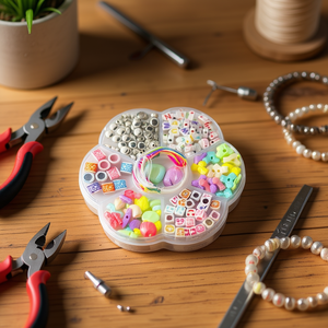 Set di Perline ILAN 10x10cm Colori Assortiti per Creazione di Gioielli e Artigianato - Product Image 2