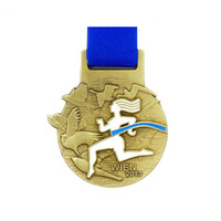 Artisanat en métal nickel antique en relief émail dur époxy gagnant du marathon médailles moulage sous pression médailles de marathon haut de gamme en relief