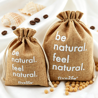 Sacs en toile de jute naturelle réutilisables en gros avec cordon de serrage, impression de logo personnalisé pour bijoux, grains de café, thé et petites pochettes cadeaux écologiques