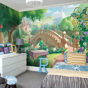 自定义照片壁纸儿童房卡通童话世界的大型壁画卧室客厅壁画壁纸 De Parede 3D