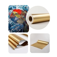 Rouleau de tissu en toile éco-solvant pour peinture à l'huile brillant or argent artiste rouleau de toile à jet d'encre étanche pour imprimante UV au latex