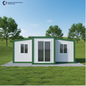Maison préfabriquée modulaire bon marché à vendre, maison préfabriquée moderne américaine, prix des maisons préfabriquées, <span class=keywords><strong>10m2</strong></span>, 2 chambres, petite maison extensible empilable - Product Image 1
