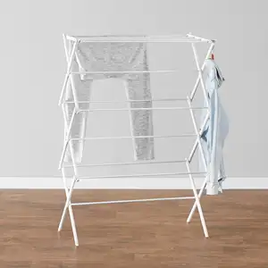 Drying rack Basics 3 Tier Extendable Clothing Collapsible Clothes Drying Rack Steel Laundry Racks