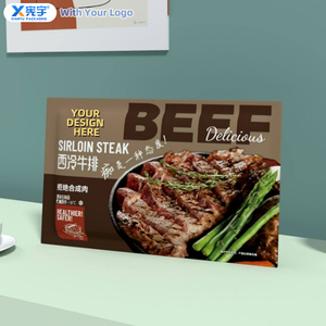 Bolsa de Embalaje de Alimentos Congelados de Nailon PA Impresa Personalizada, Bolsa de Sellado <span class=keywords><strong>al</strong></span> Vacío de Mylar de Grado Alimenticio para Carne de Res, <span class=keywords><strong>Pollo</strong></span>, Tocino, Queso, Pizza - Product Image 1