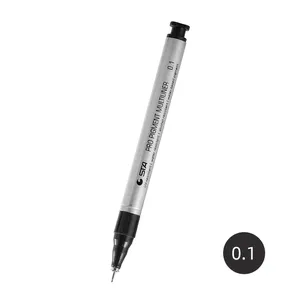 цвет тонколинейная ручка 0,3 Suppliers-Лидер продаж Amazon, логотип под заказ, металлический материал, водостойкий Перманентный художественный маркер для рисования, тонкая линия, фломастерская с зажимом для ручки