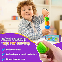 Jouets sensoriels texturés en silicone, cube anti-stress, balle anti-stress pour la thérapie de l'autisme, TDAH, adultes, enfants, jouets éducatifs Montessori