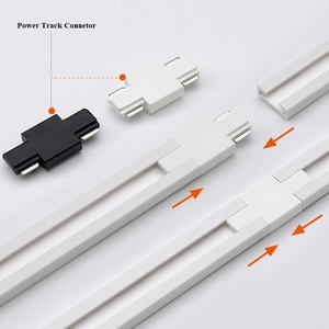 DC12V 24V 2 Drähte Speichert Beleuchtungs stecker Steckdose Schienen zubehör System Waren regale Lichter Power Led Panel Schienen führungs schiene - Product Image 2