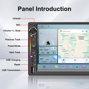 Reproductor Multimedia GPS para Auto con Pantalla Táctil IPS de 2 Din, GPS Inalámbrico, Android Auto, Estéreo, Reproductor de Música FAM AM, Carplay, Radio para Auto - Product Image 3
