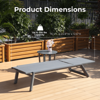 Chaise longue moderne en aluminium, mobilier d'extérieur toutes saisons, chaise longue réglable en maille pour patio, bord de piscine, balcon