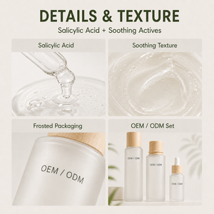 Set Anti-Acne a 3 Fasi con Acido Salicilico e Attivi Lenitivi, Produzione Diretta, Confezione Personalizzata ODM per Brand di Bellezza - Product Image 4