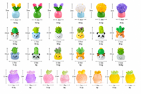 Groothandel Mini Resin Plant Pot Figuurtjes Schattige Dieren Cactus Vetplant Glow in the Dark voor Poppenhuis Micro Landschap Decoratie