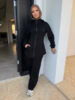 Abaya personnalisée Mexizo Dubaï et vêtements islamiques, robe musulmane pour femmes, ensemble de survêtement à capuche deux pièces avec veste zippée
