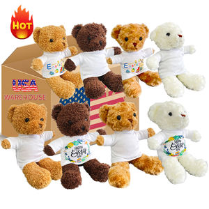 Usa Magazijn Blanco Sublimatie 30Cm Bedrukbare Beer Speelgoed Ronde Hals Knuffel Dier T-Shirt Sublimatie Blanco T-Shirt Voor Pluche Speelgoed - Product Image 2