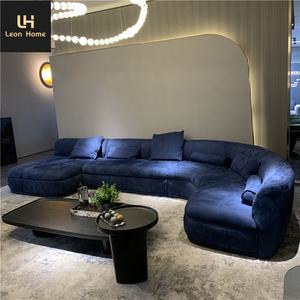 Divano Baxter di Lusso per <span class=keywords><strong>Soggiorno</strong></span>, Divano Angolare Moderno in Velluto a 7 Posti, Grande Divano Modulare a Forma di U Curvo - Product Image 2