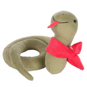Juguete de Peluche de Serpiente con Bufanda Roja Personalizado de Fábrica, Juguete de Peluche de Serpiente de Dibujos Animados, Juguete de Peluche de Serpiente de Color Verde - Product Image 1