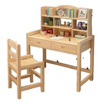Table d'étude pour enfants, ensemble bureau d'écriture simple, en bois massif, pour la maison