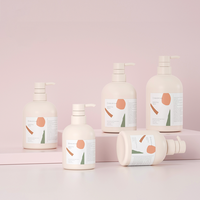 Bouteille vide de shampooing de lotion pour le corps de presse d'hôtel de luxe personnalisée 200ml emballage de cosmétiques en plastique HDPE de couleur mate
