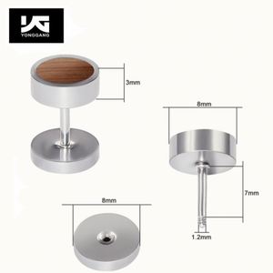 Boucles <span class=keywords><strong>d</strong></span>'oreilles, <span class=keywords><strong>faux</strong></span> Plug rond, boucles <span class=keywords><strong>d</strong></span>'oreilles, bijoux de Piercing, prêt à être expédié en <span class=keywords><strong>bois</strong></span> pour hommes femmes garçon sac Opp tendance - Product Image 5