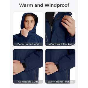 Nuevo Diseño Personalizado al <span class=keywords><strong>por</strong></span> Mayor, Chaqueta de Invierno para Niños Resistente al Viento, Chaquetas Acolchadas Transpirables de Alta Calidad - Product Image 4