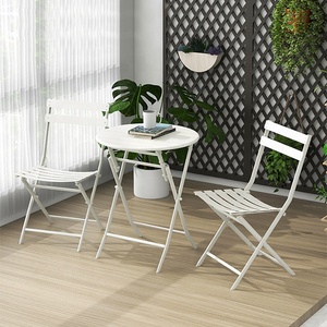 Folding Outdoor Cafe Dinning <strong>Bistro</strong> <strong>Table</strong> <strong>and</strong> <strong>Chairs</strong> Set - Product Image 1