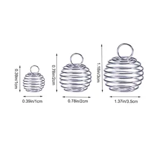 Stainless Wire Spring DIY Spring Vintage Wire Spiral Bead Cage Pendants Stainless Steel Compression Spring