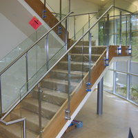 Système de balustrade pour escaliers, poteaux en acier inoxydable et balustrade en verre trempé, poteau en verre pour balcon, garde-corps en verre