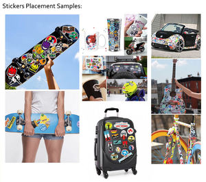 Autocollant en vinyle découpé à l'emporte-pièce, imperméable, motifs animaux de dessin animé mignons, formes personnalisées, finition brillante/mate, cadre <span class=keywords><strong>photo</strong></span> décoratif, logo artisanal - Product Image 6