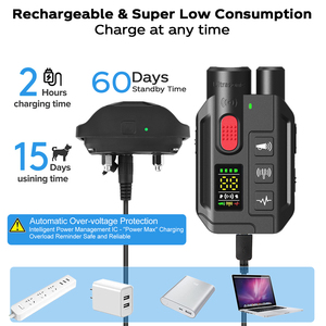 Pelatih Anjing Jarak Jauh 2 in 1 Pengusir Ultrasonik Memperbaiki Kebiasaan Buruk Dapat Diisi Ulang Tahan Air Portabel untuk Anjing Kecil Sedang Besar - Product Image 3