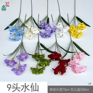 Fleurs d'orchidées artificielles en soie, multi-têtes, à tige unique, pour décoration de mariage, arrangement pour hall, arche, hôtel - Product Image 5