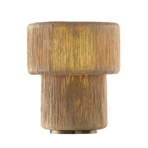 Lampe de table rustique moderne en céramique beige texturée |   Éclairage naturel intemporel pour les chambres d'hôtel et les espaces de vie - Product Image 2