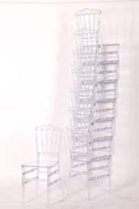 Chaises à empiler en résine, pièces en acrylique, transparentes, avec coussins, pour événement, mariage, fête, <span class=keywords><strong>location</strong></span>, hôtel - Product Image 2