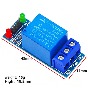 โมดูลรีเลย์ 1 ช่อง 5V 12V 24V ทริกเกอร์ระดับต่ำ บอร์ดขยายรีเลย์ 1 ช่อง - Product Image 4