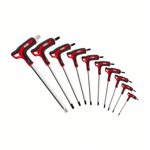 Juego de llaves hexagonales de 10 piezas con mango en T métrico y brazo largo para reparación mecánica de precisión - Product Image 2